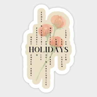SUMMER HOLIDAYS - Jane Austen novels design Sticker